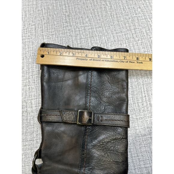 Frye Carmen 3 Strap Riding Buckle Saddle Brown Pull On Leather Boots Women 7B - Picture 12 of 14